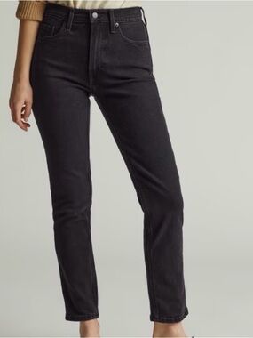 Everlane Original Cheeky Jeans “Washed Black” 27 regular denim organic cotton